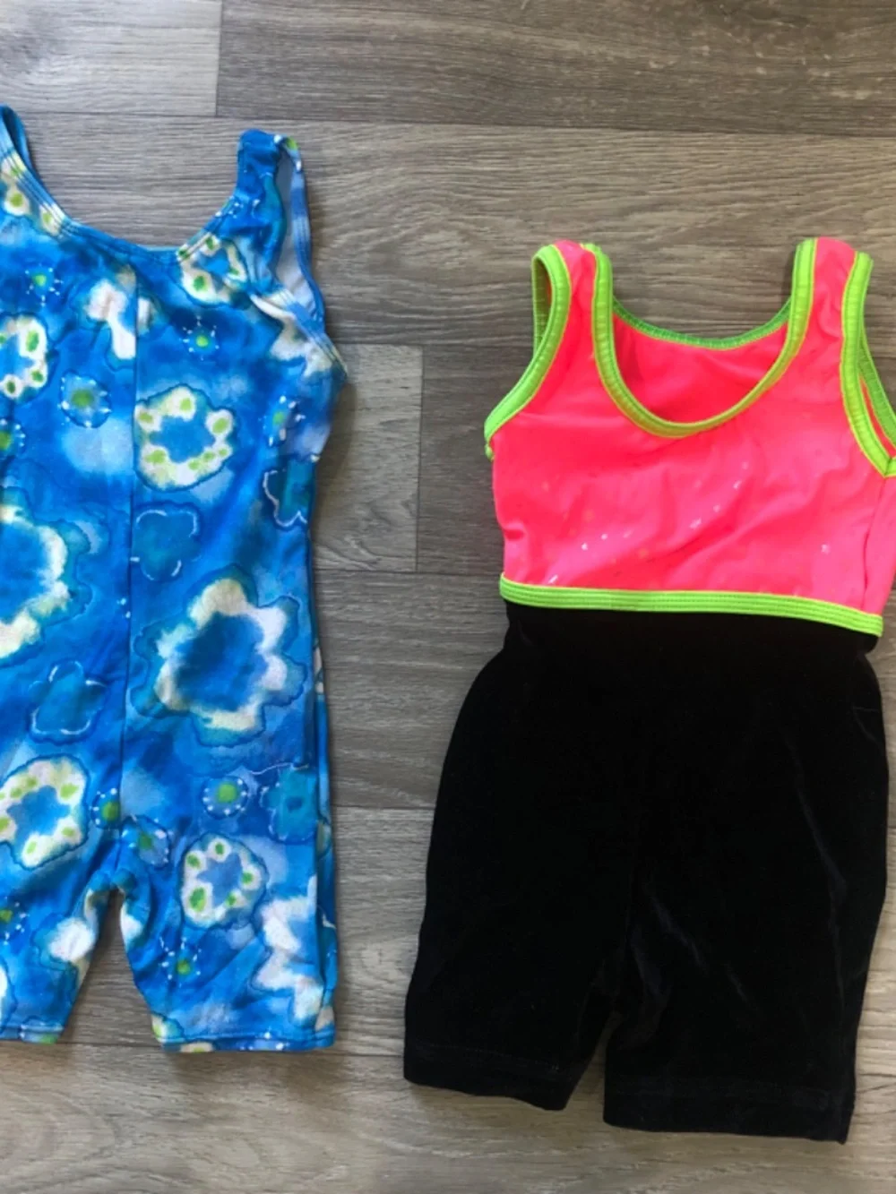 Girls Dance Leotard Short Style Fits Like 4/5 GK And Unmarked Brand Lot Of 2